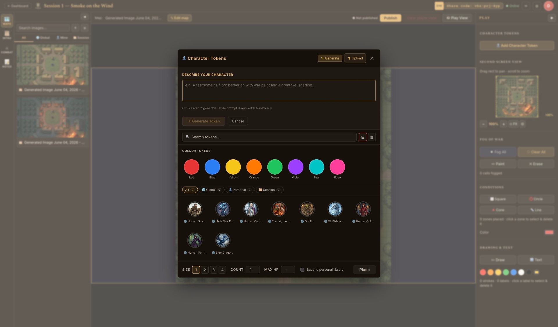 Conjure a token. — Token library